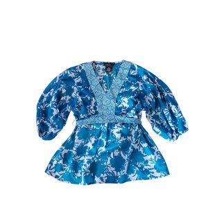 George 3/4 Sleeve Blouse with Tie Back Size Large